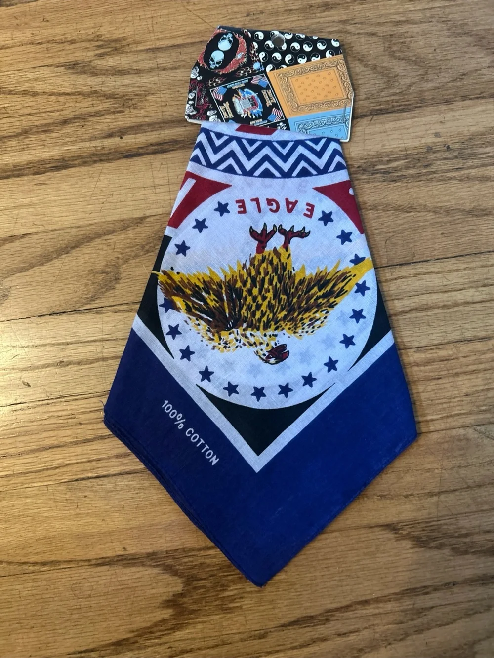 USA American Red,White,Blue Eagle Stars Strips Bandanna/Head Wrap 100% cotton